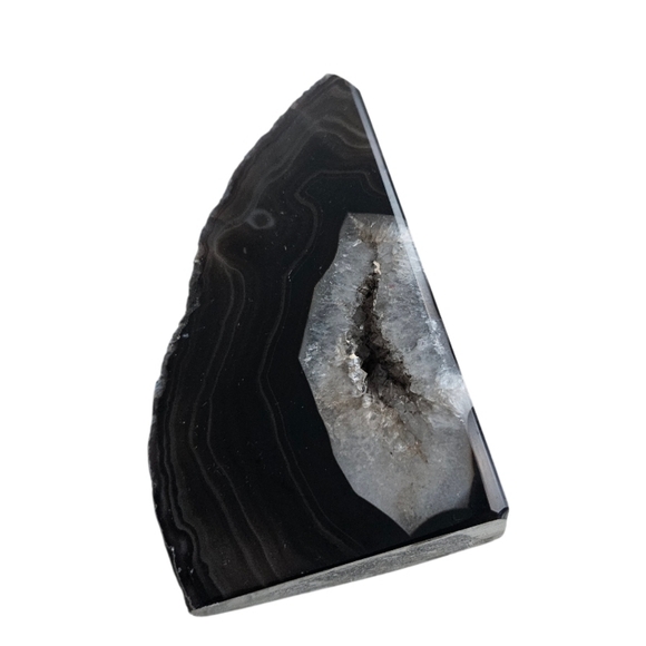 Agate Polished Bookends Dark Brown & Criystal 5,8 Lbs - Picture 7 of 9